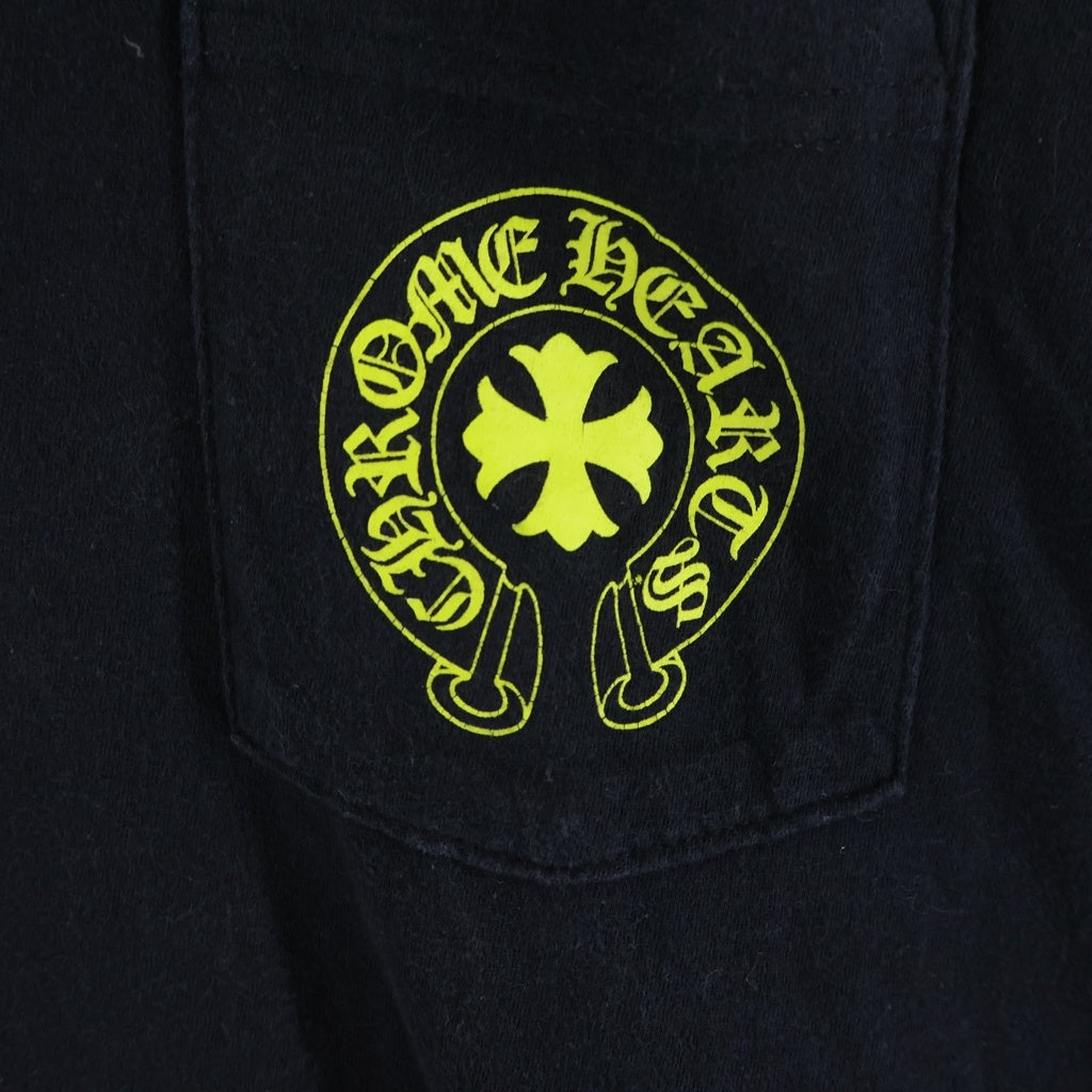 CHROME HEARTS(クロムハーツ) Made In Hollywood Vertical Logo Tee メイドインハリウッド ヴァーティカルロゴ 長袖Tシャツカットソー ブラック/イエロー