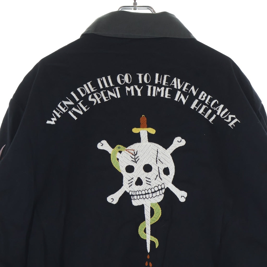 THREE FACE(スリー フェイス) THREE SKULL スリースカル ベトジャン スーベニアジャケット ブラック