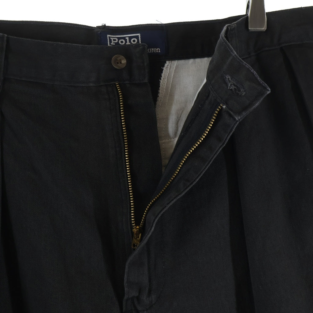 POLO RALPH LAUREN(ポロラルフローレン) 90S 2TUCK CHINO PANTS USA製 2タック コットンチノ パンツ ブラウン