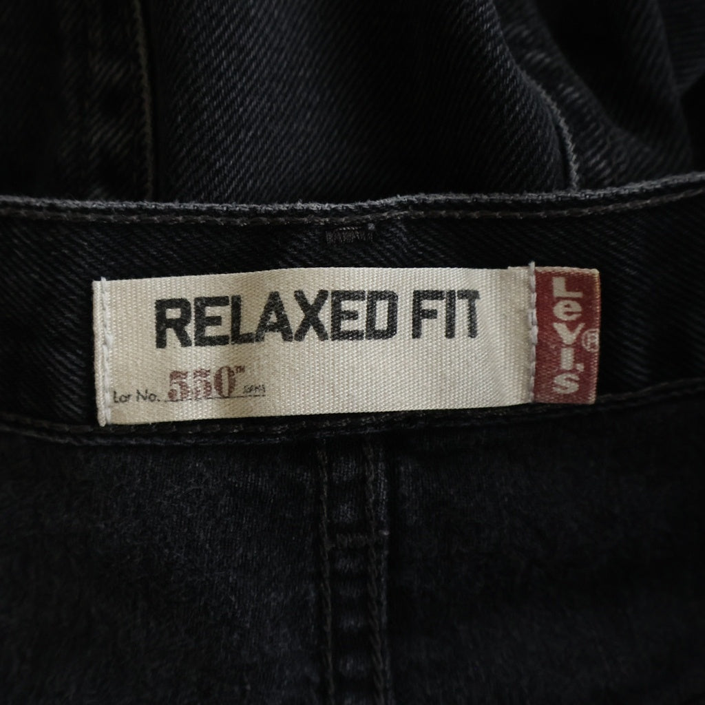 Levi's(リーバイス) 00S 550 RELAXED FIT DENIM PANTS メキシコ製 リラックスフィット ワイドテーパードデニムパンツ ブラック