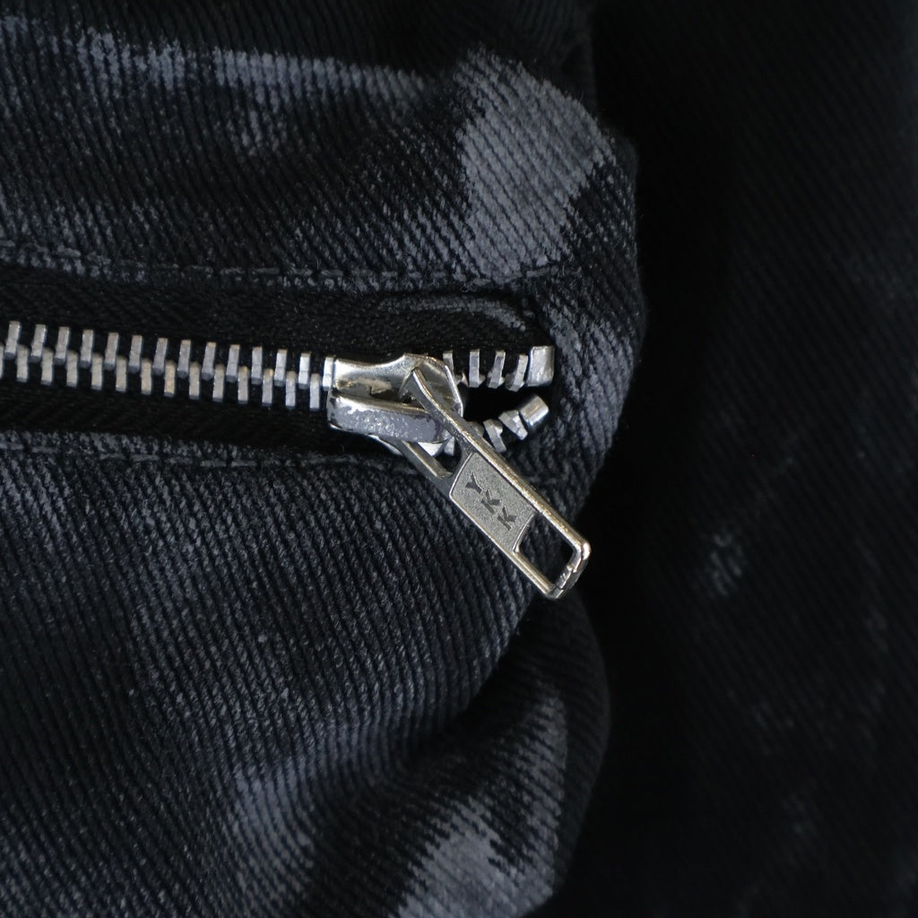 NO BRAND(ノーブランド) KRAFTWORK BK FLARED CARGO PANTS クラフトワーク フレアカーゴパンツ ウォッシュ加工 ブラック
