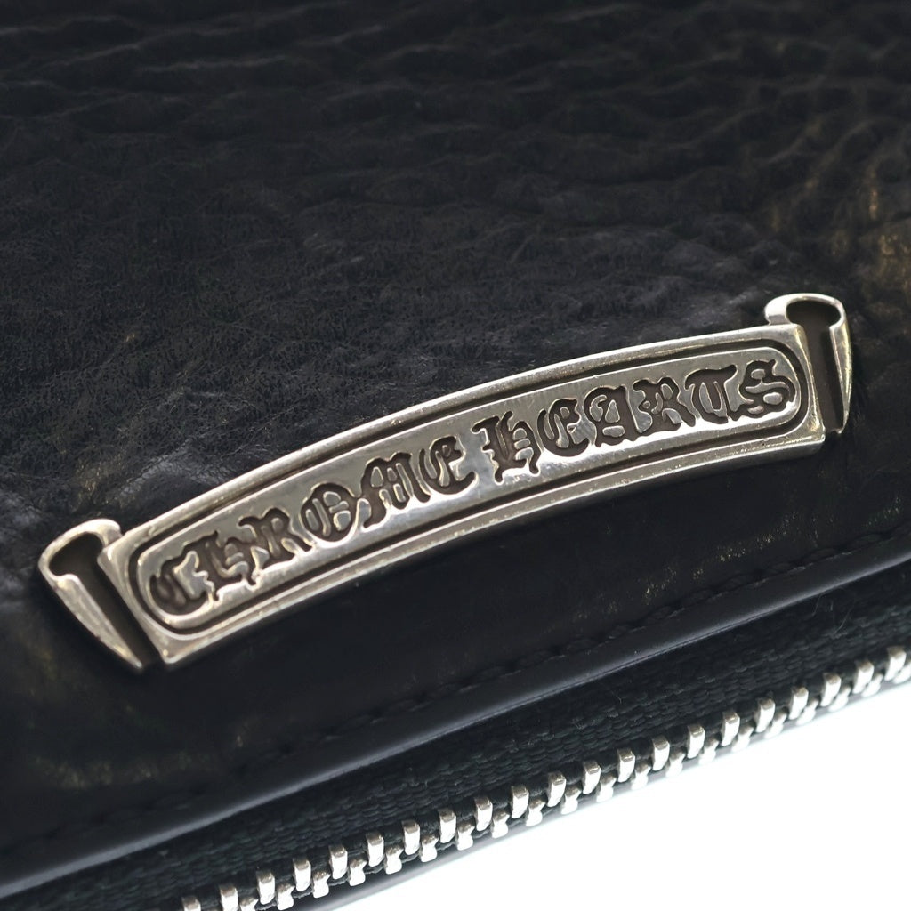 CHROME HEARTS(クロムハーツ) SQ ZIP BILL スクエアジップビル レザーウォレット 財布 ブラック