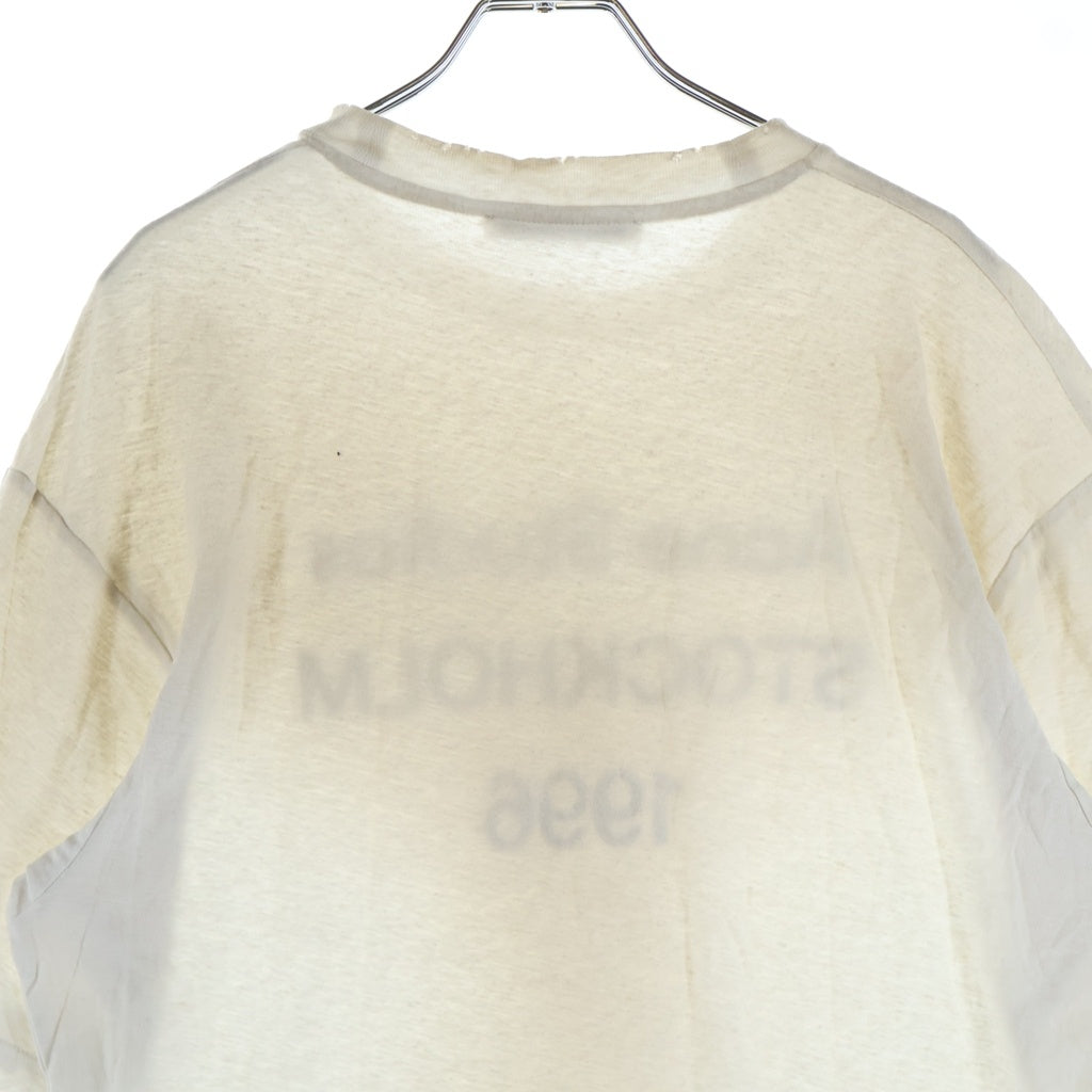 Acne Studios(アクネ ストゥディオズ) スプレー加工 ロゴプリント 半袖Tシャツカットソー ホワイト FN-UX-TSHI000013