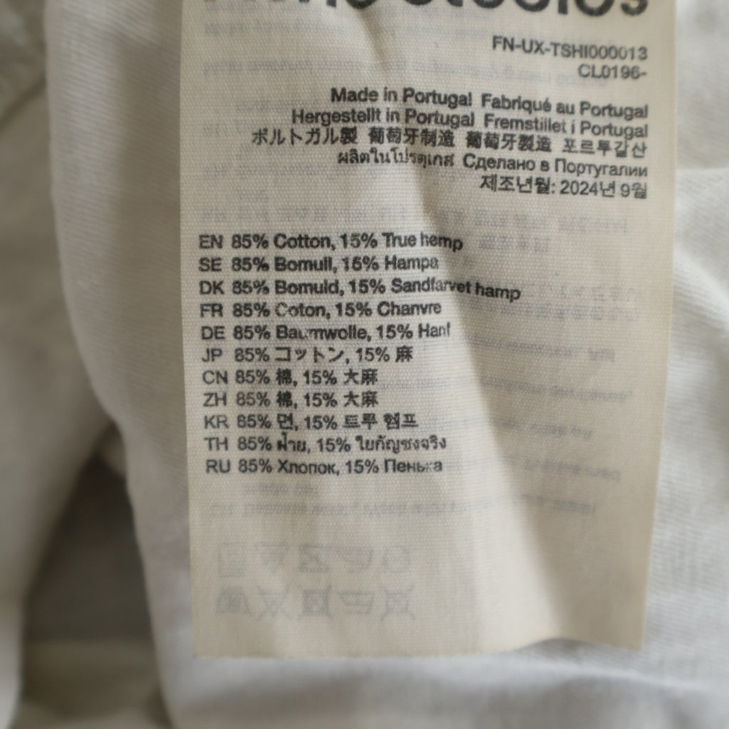 Acne Studios(アクネ ストゥディオズ) スプレー加工 ロゴプリント 半袖Tシャツカットソー ホワイト FN-UX-TSHI000013