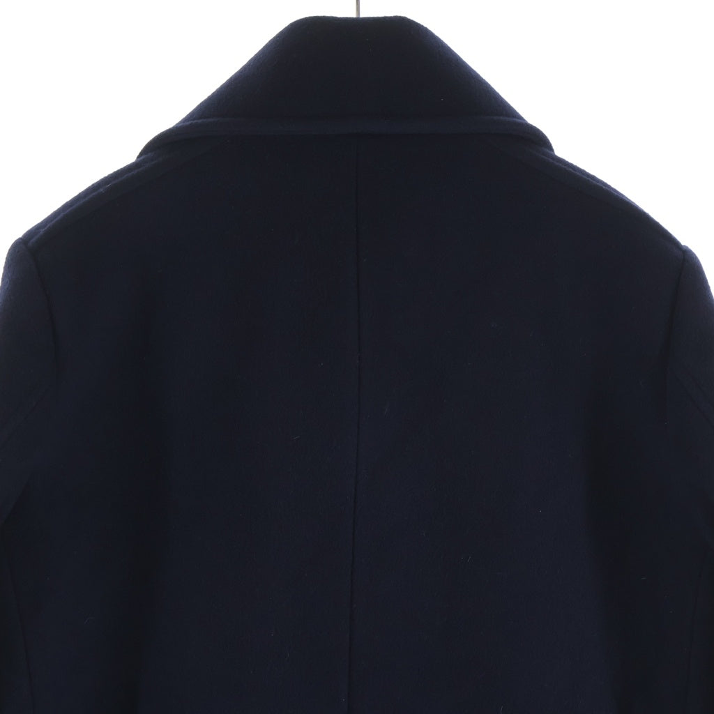 BALMAIN(バルマン) ゴールド金具 ウールメルトンナポレオンPコート W6HT884D541 ネイビー