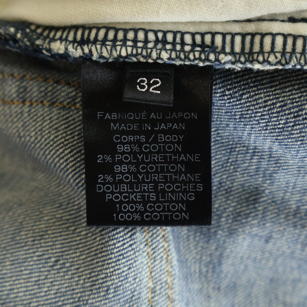 BALMAIN(バルマン) Crash Biker Jeans W5HT551C710V ダメージ加工 バイカーデニムパンツ ジーンズ インディゴ