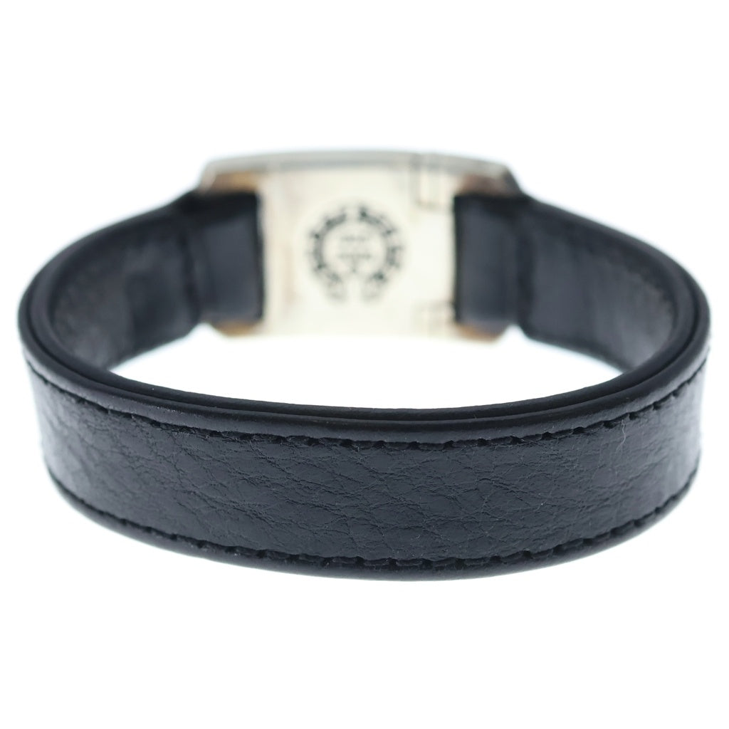 CHROME HEARTS(クロムハーツ) HARNESS CROSS BOX ハーネス クロスボックス レザーブレスレット シルバー/ブラック