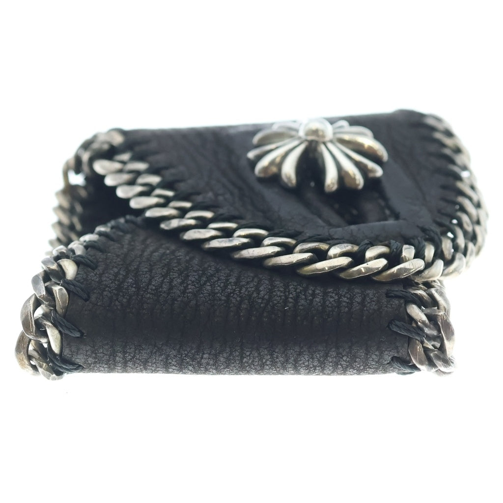 CHROME HEARTS(クロムハーツ) LTHR PSL CHプラスチャーム レザーブレスレット ブラック
