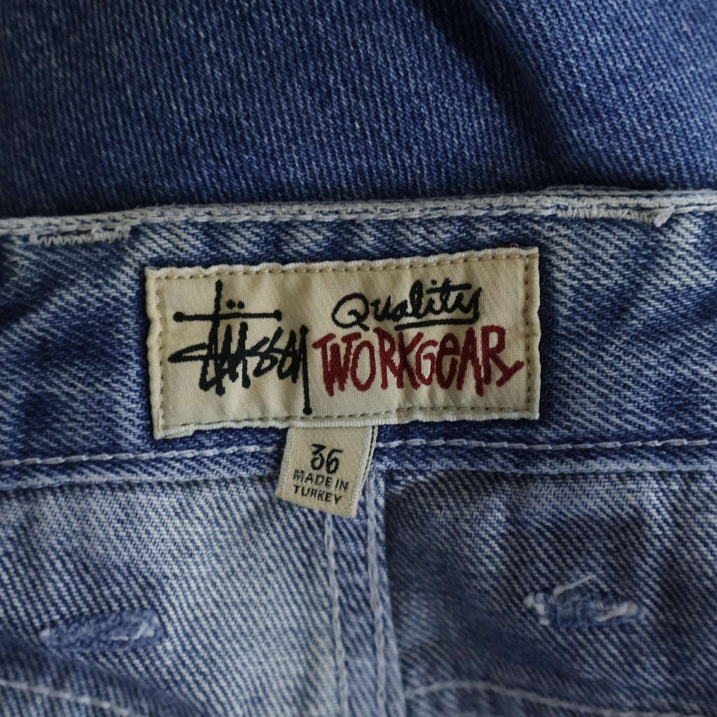 STUSSY(ステューシー) Stone Washed Canvas Work Pant ストーンウォッシュ キャンバス ワークパンツ インディゴ