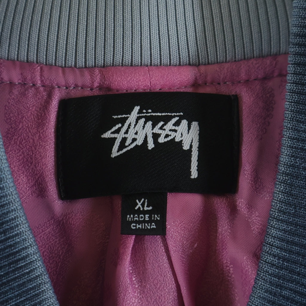 STUSSY(ステューシー) Dyed Nylon Bomber Jacket ダイドナイロン ボンバージャケット ダークパープル