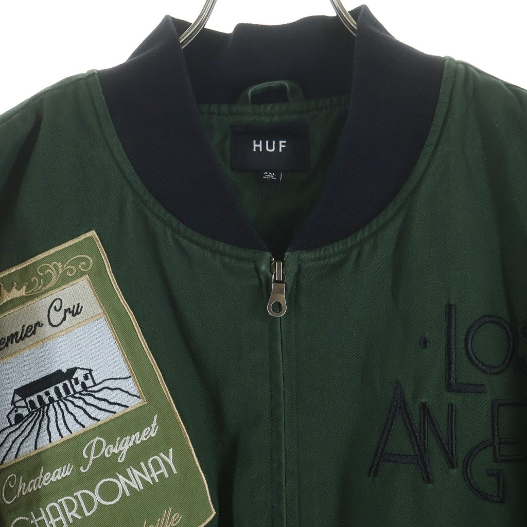 HUF(ハフ) Stratford Tour Jacket ストラトフォードツアーパッチジャケット グリーン JK00408