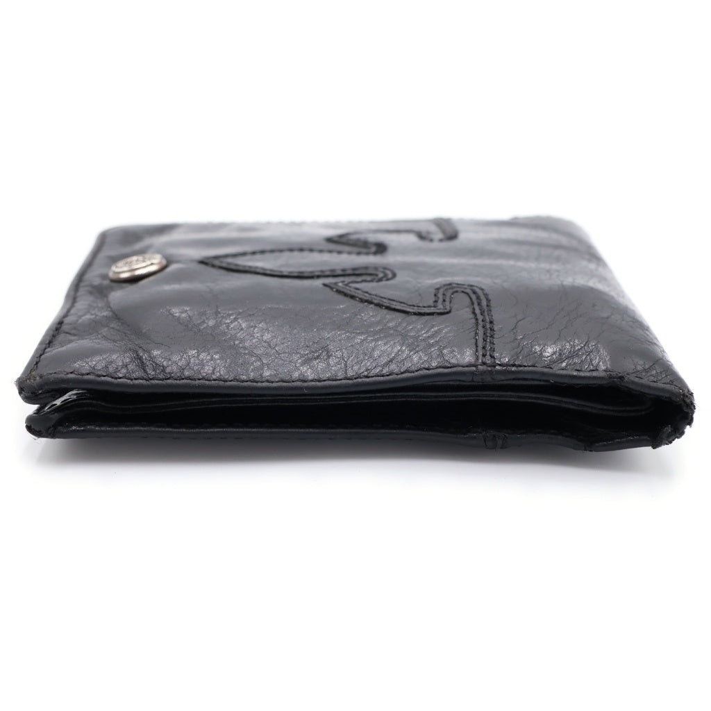 CHROME HEARTS(クロムハーツ) AINT NOTHIN 2 DO フレアニー二つ折りレザーウォレット 財布 ブラック