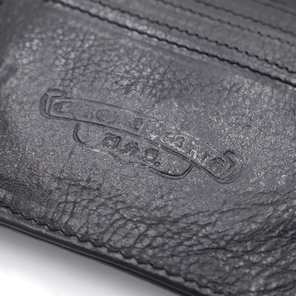 CHROME HEARTS(クロムハーツ) AINT NOTHIN 2 DO フレアニー二つ折りレザーウォレット 財布 ブラック