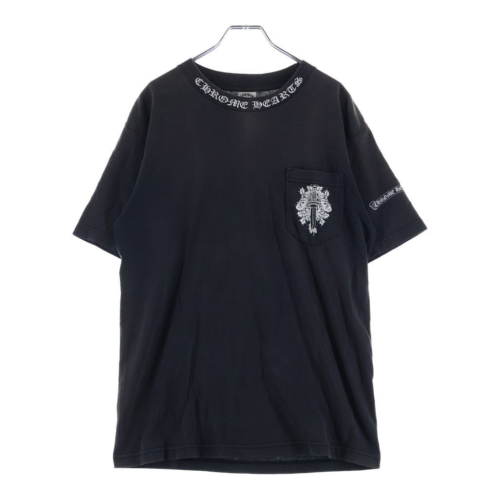 CHROME HEARTS(クロムハーツ) OLD VINE DAGGER LOGO S/S TEE オールド ヴァインダガーロゴプリント Tシャツカットソー ブラック