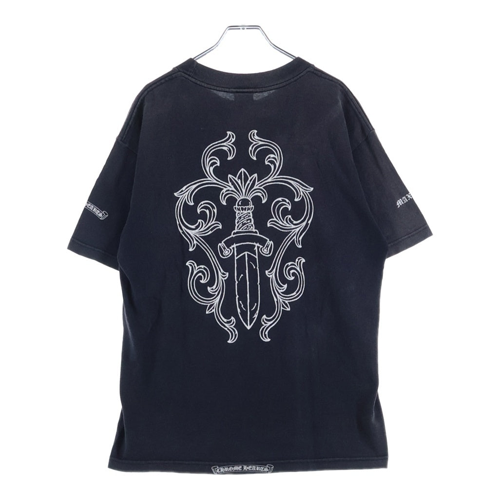 CHROME HEARTS(クロムハーツ) OLD S/S TEE オールド マックスフィールド バックダガープリント半袖Tシャツカットソー ブラック