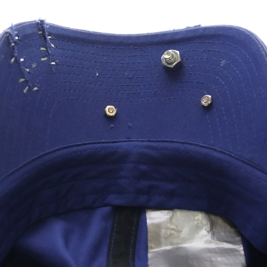 NO BRAND(ノーブランド) APT.1007 アパートメント Baseball Hall ダメージ加工 ベースボールキャップ ブルー