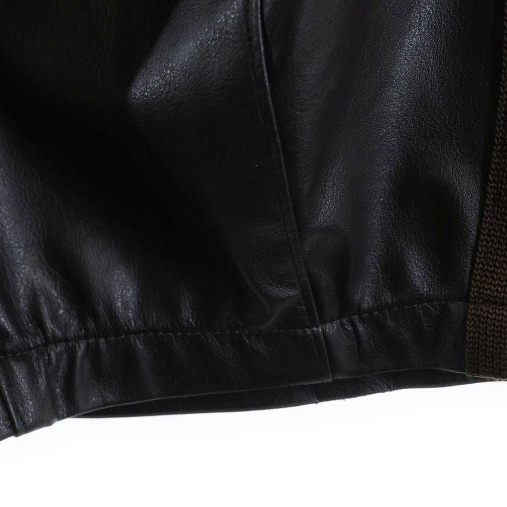 Needles(ニードルス) NUBIAN別注 SYNTHETIC LEATHER WIDE PANTS ンセティックレザーワイドトラックパンツ RW1650