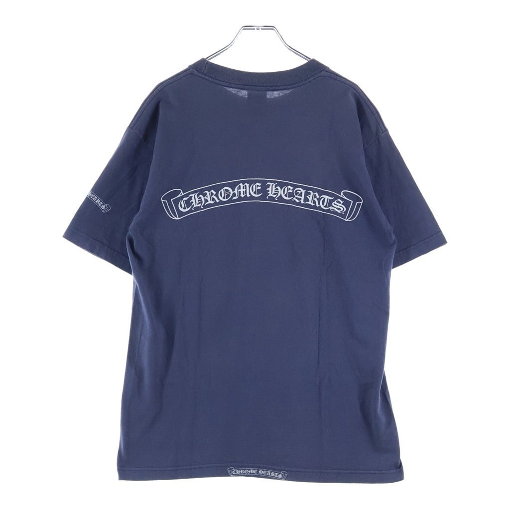 CHROME HEARTS(クロムハーツ) OLD S/S オールド バックスクロールラベルプリント 半袖Tシャツカットソー ネイビー
