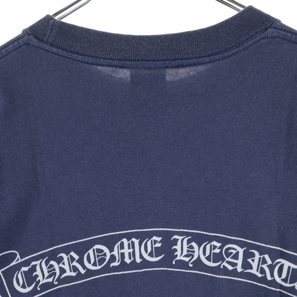 CHROME HEARTS(クロムハーツ) OLD S/S オールド バックスクロールラベルプリント 半袖Tシャツカットソー ネイビー