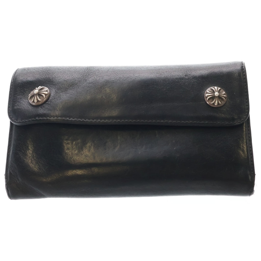 CHROME HEARTS(クロムハーツ) WAVE ウェーブ レザーウォレット 財布 ブラック