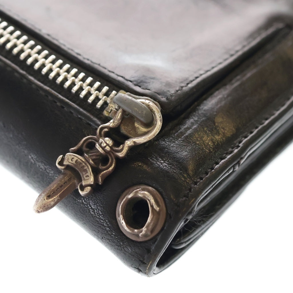 CHROME HEARTS(クロムハーツ) WAVE ウェーブ レザーウォレット 財布 ブラック