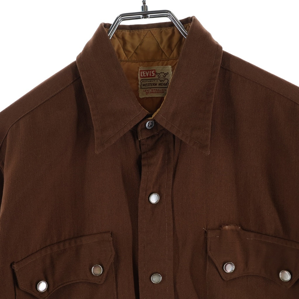 Levi's(リーバイス) VINTAGE 60S ショートホーンウエスタンシャツ 長袖シャツ ブラウン
