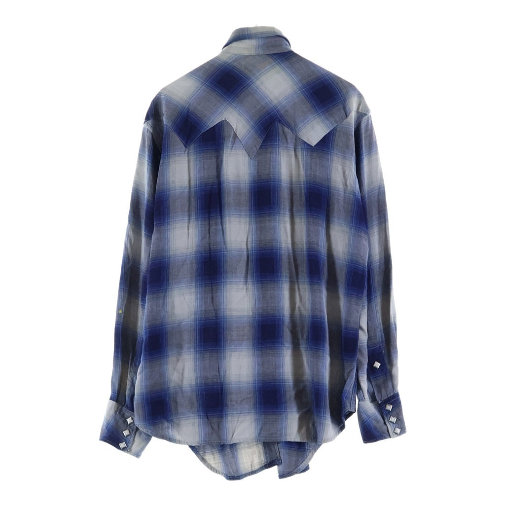 Levi's(リーバイス) VINTAGE 60S オンブレチェックウエスタンシャツ 長袖シャツ ブルー/ホワイト