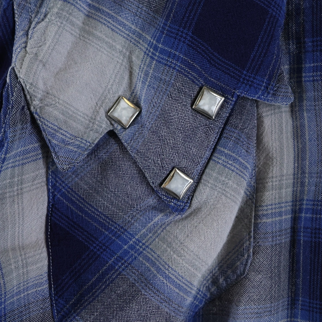 Levi's(リーバイス) VINTAGE 60S オンブレチェックウエスタンシャツ 長袖シャツ ブルー/ホワイト