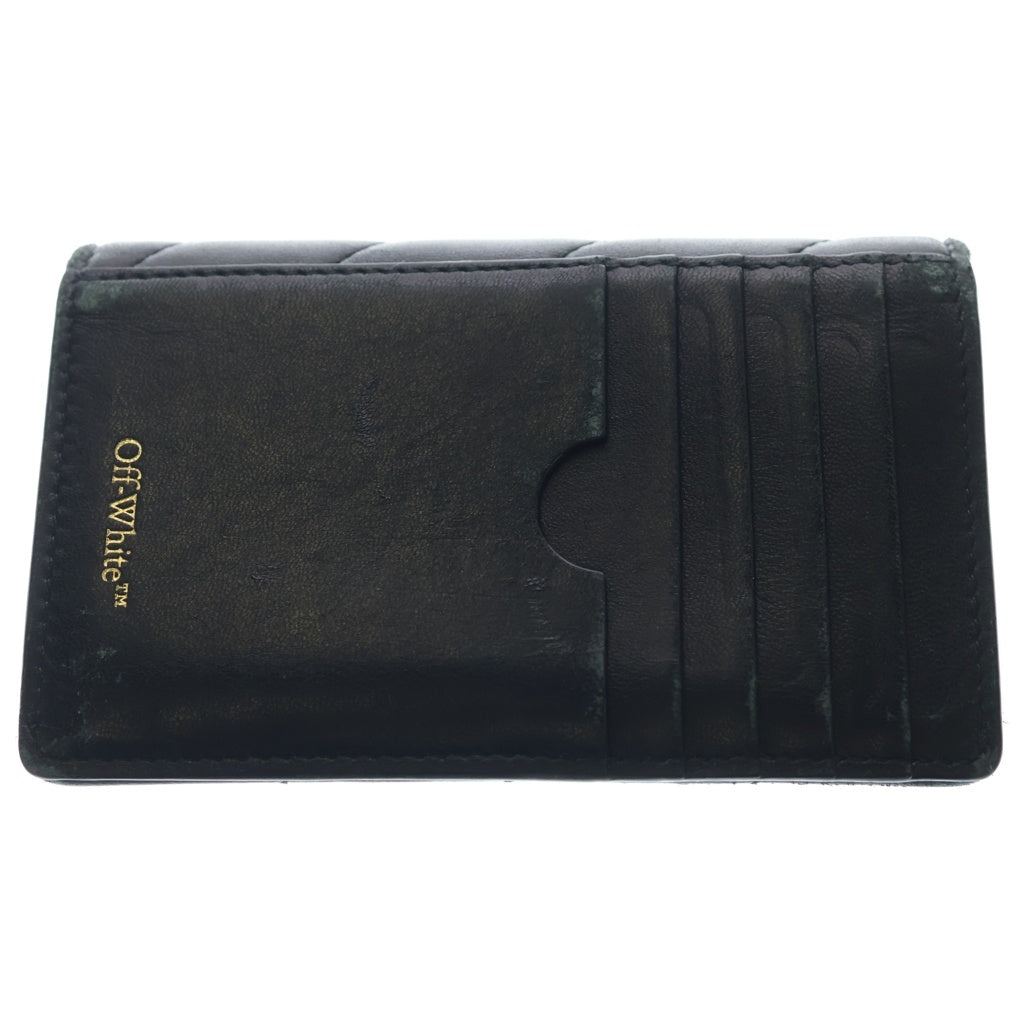 OFF-WHITE(オフホワイト) JACKHAMMER FLAT CARD CASE ジャックハマー フラットカードケース ブラック/ゴールド OWND026S23LEA0011000 レディース