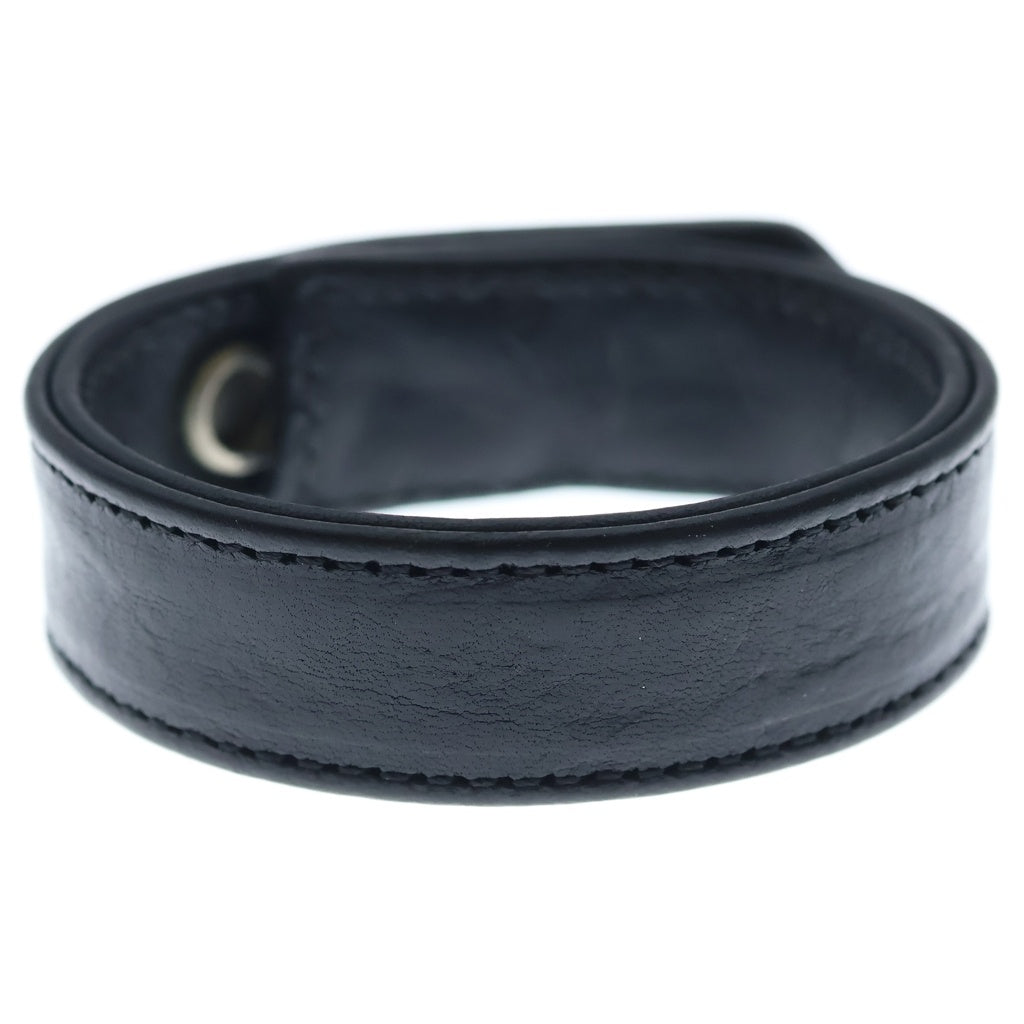 CHROME HEARTS(クロムハーツ) 3BTN 2SNP L&T リップアンドタン 3ボタン2スナップ レザーブレスレット ブラック/シルバー