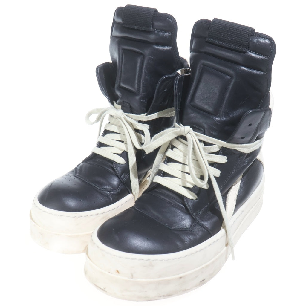 Rick Owens(リックオウエンス) Mega Bumper Geobasket Sneaker メガバンパー ジオバスケットレザーハイカットスニーカー シューズ ブラック/ホワイト