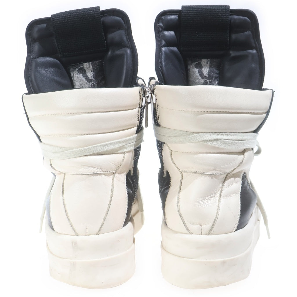 Rick Owens(リックオウエンス) Mega Bumper Geobasket Sneaker メガバンパー ジオバスケットレザーハイカットスニーカー シューズ ブラック/ホワイト