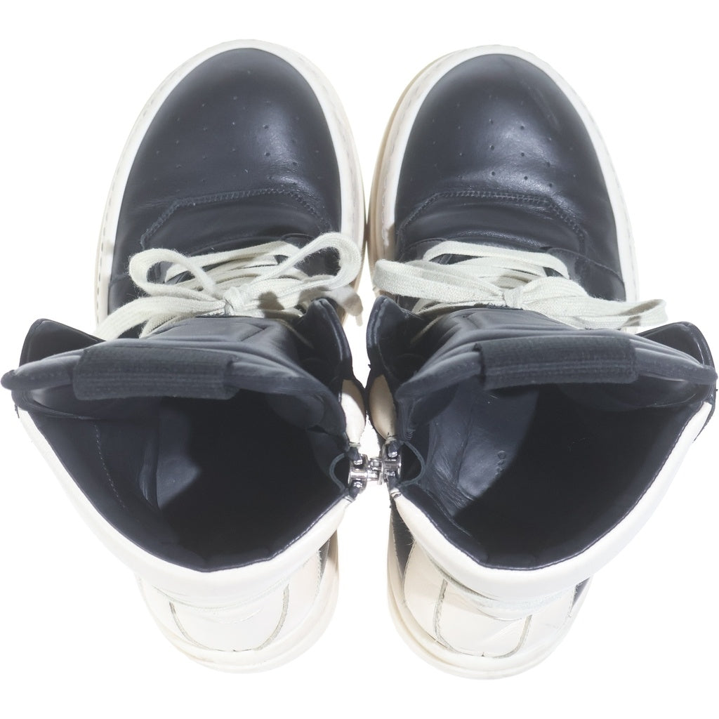 Rick Owens(リックオウエンス) Mega Bumper Geobasket Sneaker メガバンパー ジオバスケットレザーハイカットスニーカー シューズ ブラック/ホワイト