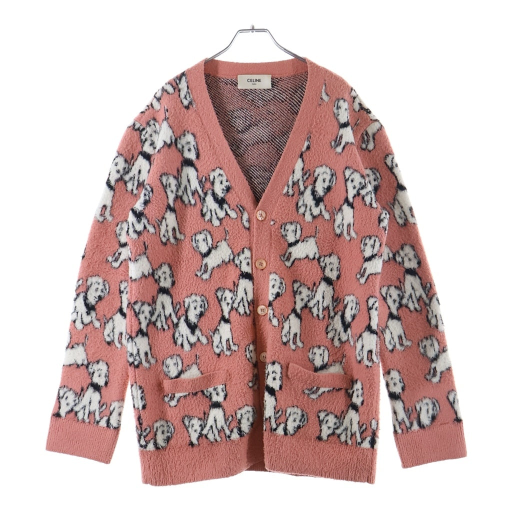 CELINE(セリーヌ) 22SS Artist Jacquard Cardigan 2A94W531Q エイミードリアン ブラッシュドコットンアーティストジャガードカーディガン ピンク