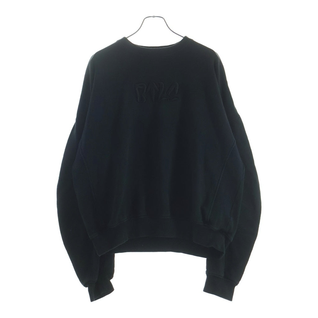 cvtvlist(カタリスト) CTLS USUAL CREWNECK ロゴ刺繍 クルーネックスウェットトレーナー ブラック 2201020307