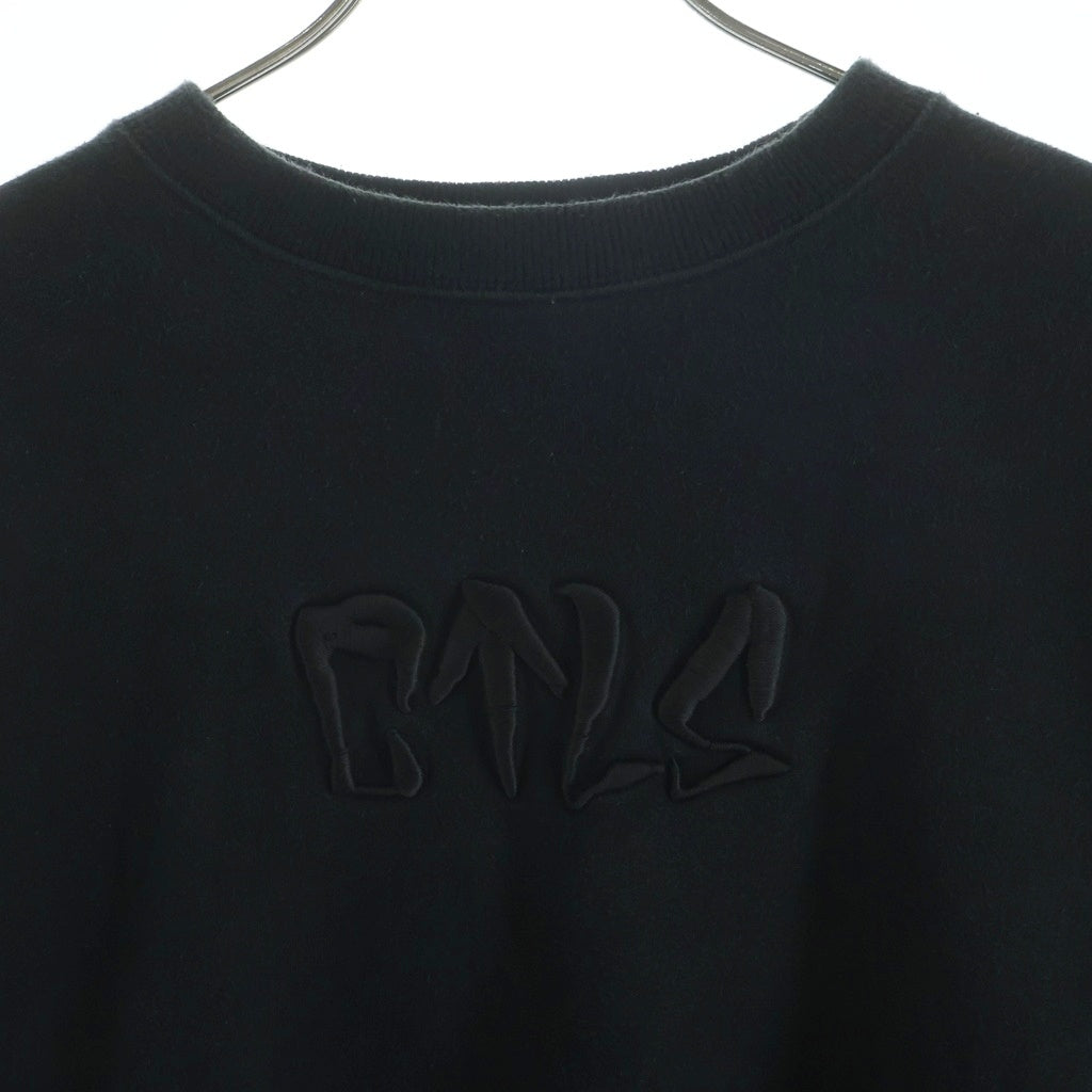 cvtvlist(カタリスト) CTLS USUAL CREWNECK ロゴ刺繍 クルーネックスウェットトレーナー ブラック 2201020307