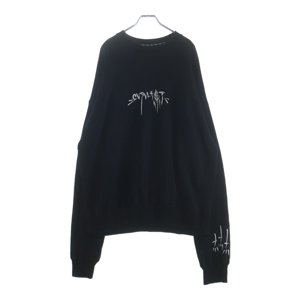 cvtvlist(カタリスト) CTLS ロゴ 刺繍 オーバーサイズ スウェット トレーナー 2401020303 ブラック