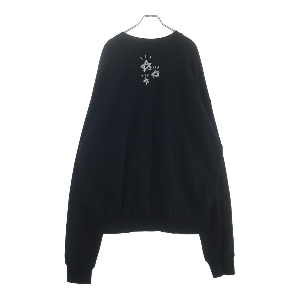 cvtvlist(カタリスト) CTLS ロゴ 刺繍 オーバーサイズ スウェット トレーナー 2401020303 ブラック
