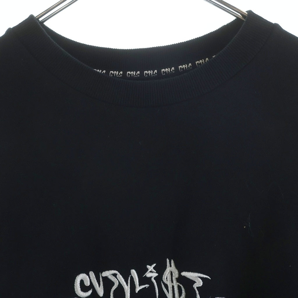 cvtvlist(カタリスト) CTLS ロゴ 刺繍 オーバーサイズ スウェット トレーナー 2401020303 ブラック