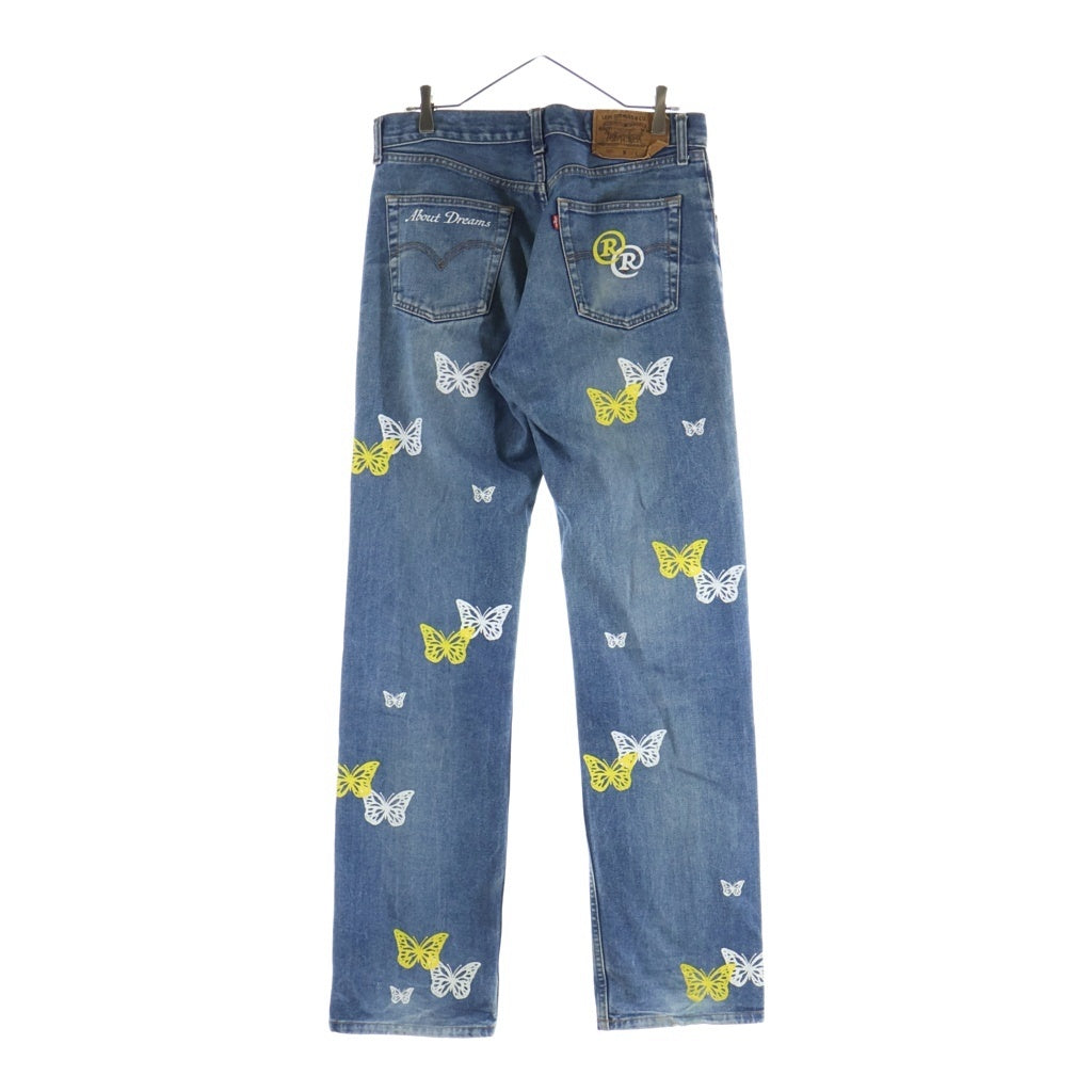 About Dreams(アバウトドリームズ) Butterfly Denim アバウトドリームス バタフライプリント リメイク デニムパンツ インディゴ