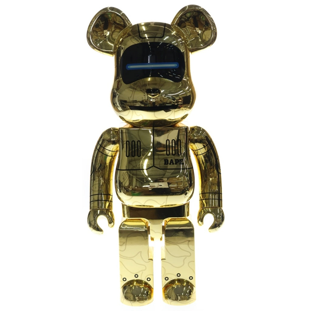 BE@RBRICK(ベアブリック) x BAPE Baby Milo x Hajime Sorayama 1000% 'Gold' フィギュア 人形 インテリア ゴールド