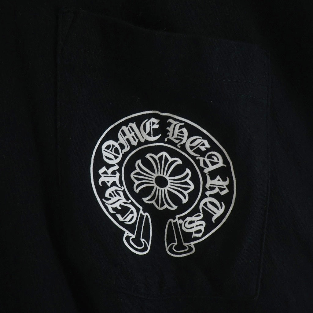 CHROME HEARTS(クロムハーツ) HORSESHOE S/S TEE ホースシュープリント クルーネック半袖Tシャツカットソー ブラック
