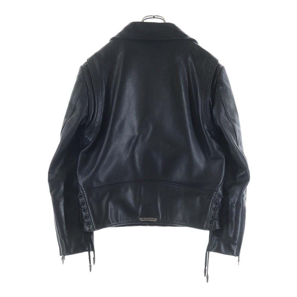 CHROME HEARTS(クロムハーツ) BASIC MOTO#2 LEATHER JACKET ベーシックモト#2 レザージャケット カスタム ブラック