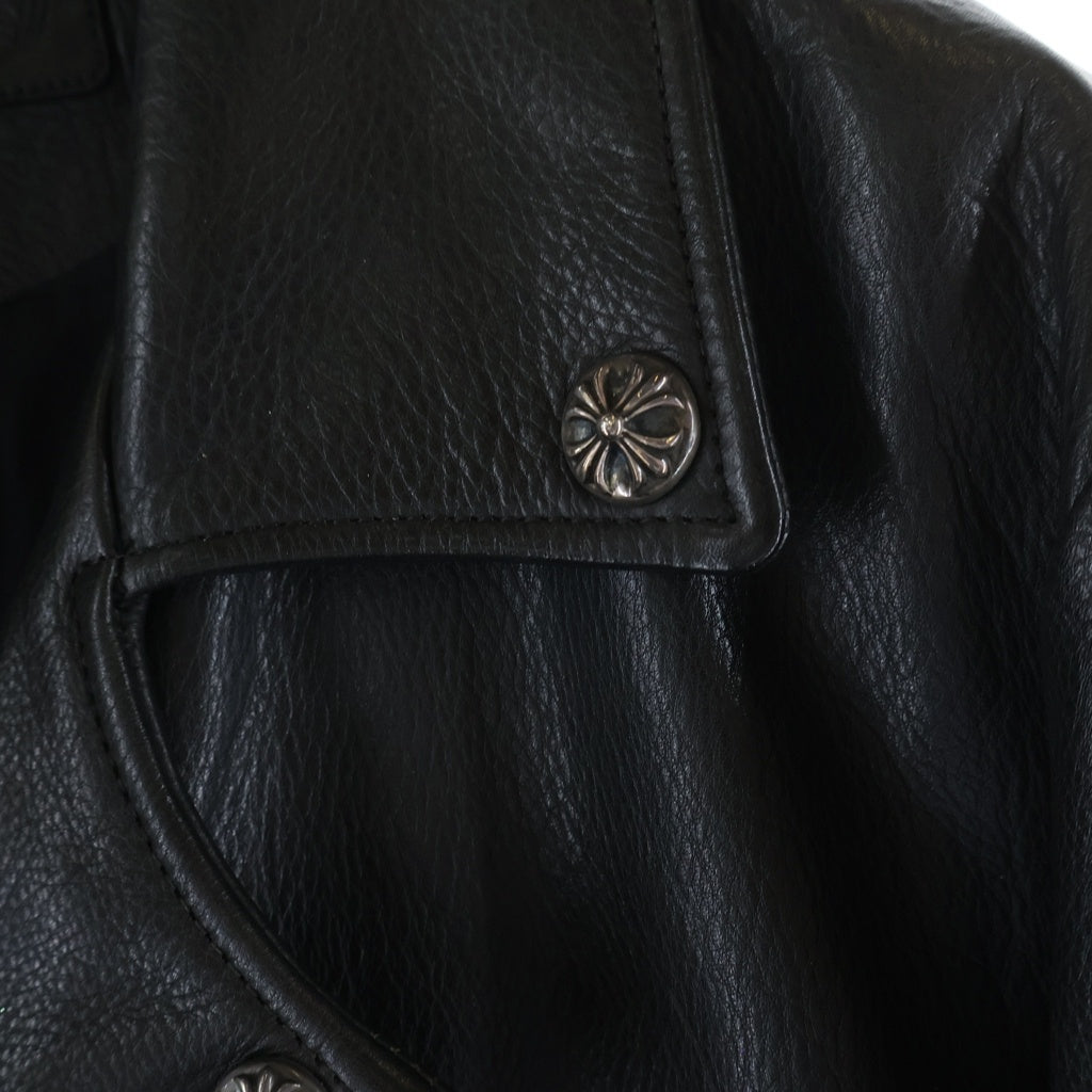 CHROME HEARTS(クロムハーツ) BASIC MOTO#2 LEATHER JACKET ベーシックモト#2 レザージャケット カスタム ブラック