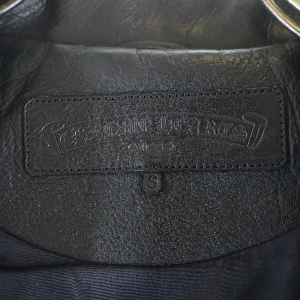 CHROME HEARTS(クロムハーツ) BASIC MOTO#2 LEATHER JACKET ベーシックモト#2 レザージャケット カスタム ブラック