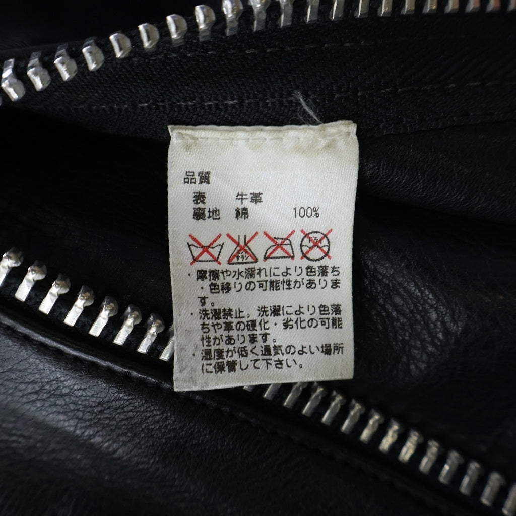 CHROME HEARTS(クロムハーツ) BASIC MOTO#2 LEATHER JACKET ベーシックモト#2 レザージャケット カスタム ブラック