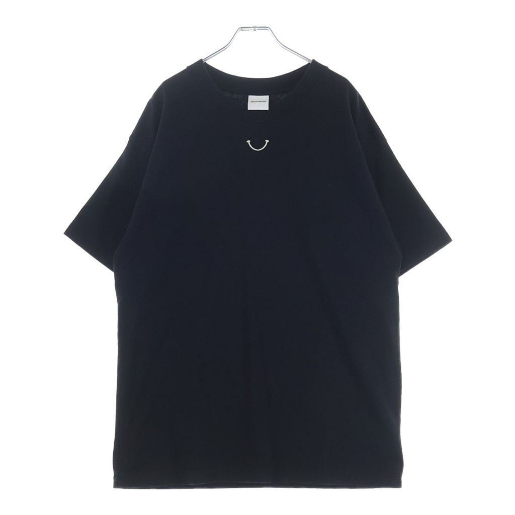 READY MADE(レディメイド) SMILE&LOGO SHORT SLEEVE T-SHIRT フロントスマイルロゴ 半袖Tシャツカットソー ブラック