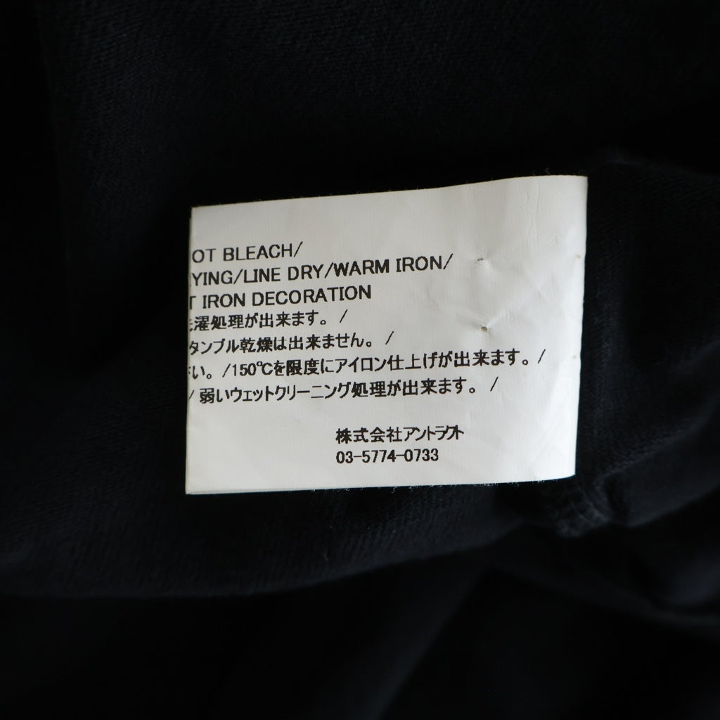 READY MADE(レディメイド) SMILE&LOGO SHORT SLEEVE T-SHIRT フロントスマイルロゴ 半袖Tシャツカットソー ブラック
