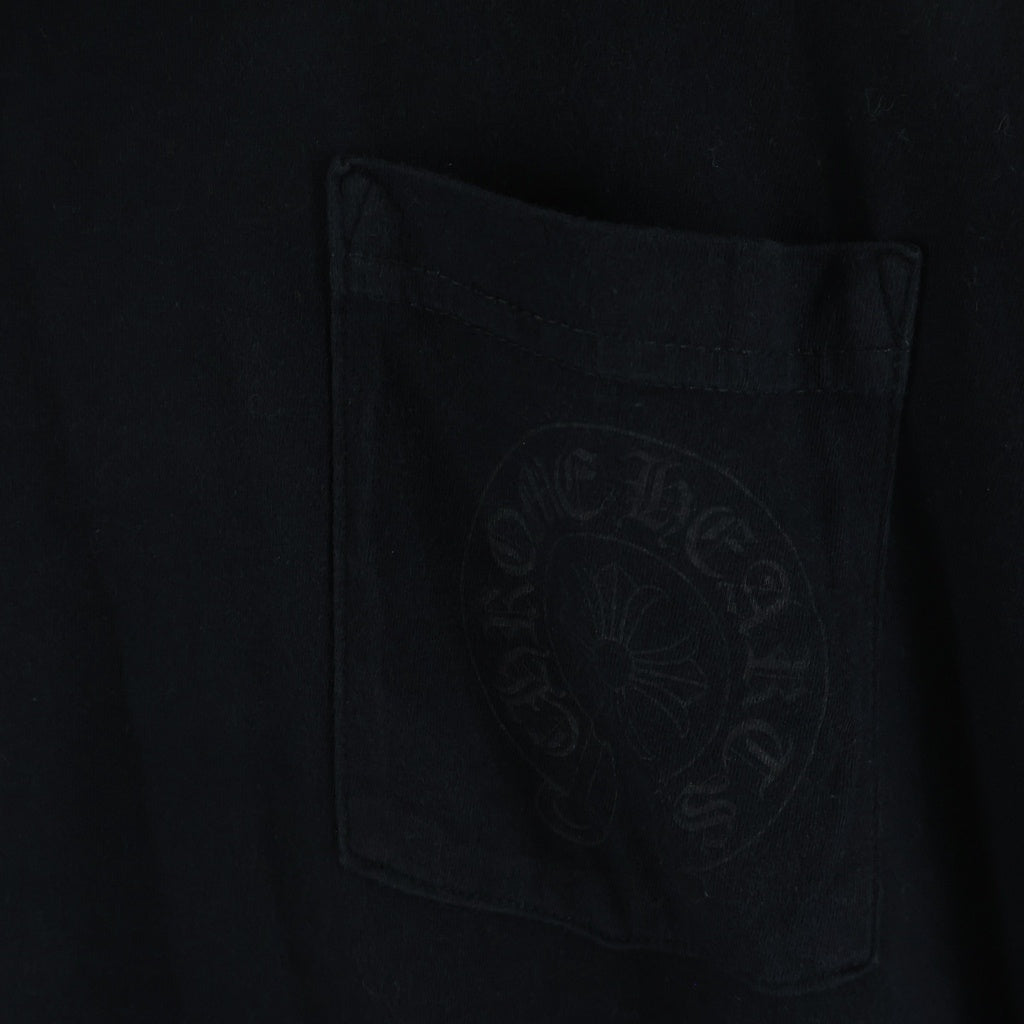 CHROME HEARTS(クロムハーツ) CH L/S NECK LOGO ネックロゴプリント グラデーション 袖ロゴ 長袖Tシャツ ロングスリーブカットソー ブラック/マルチカラー