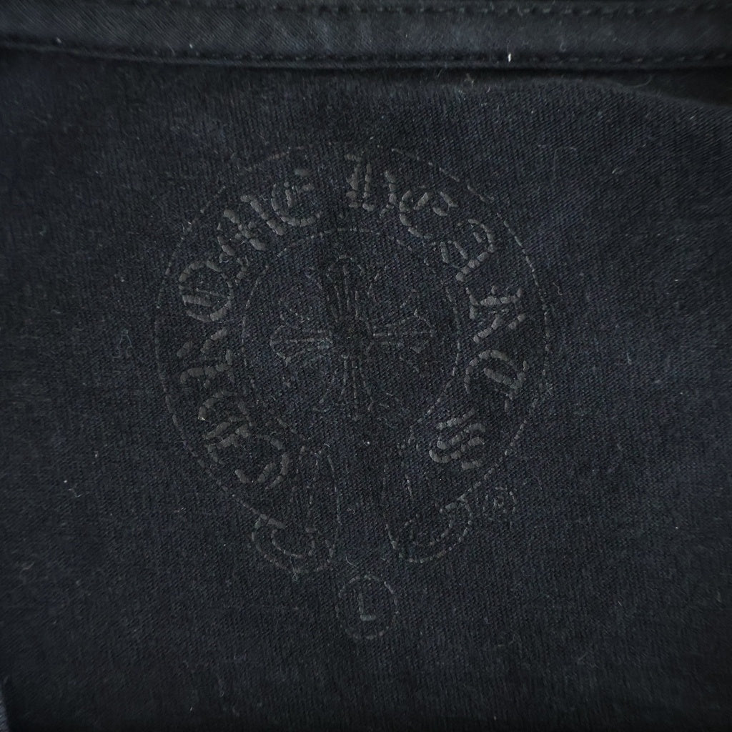 CHROME HEARTS(クロムハーツ) CH L/S NECK LOGO ネックロゴプリント グラデーション 袖ロゴ 長袖Tシャツ ロングスリーブカットソー ブラック/マルチカラー